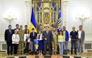 Press conference of Nadia Savchenko and Petro Poroshenko