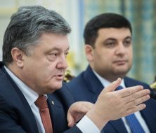 Petr Poroshenko and Volodymyr Groisman