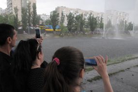 Fountains in Rusanivsky Canal