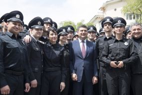Arsen Avakov, Vladimir Groisman and Khatia Dekanoidze