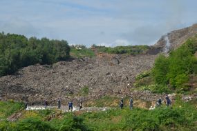 Search and rescue operations in the territory of the landfill in the Lviv region