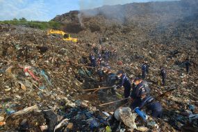 Search and rescue operations in the territory of the landfill in the Lviv region