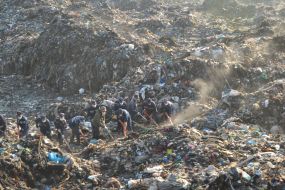 Search and rescue operations in the territory of the landfill in the Lviv region