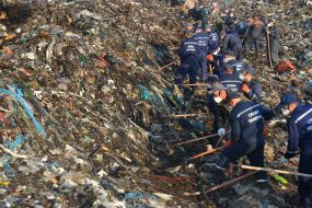 Search and rescue operations in the territory of the landfill in the Lviv region