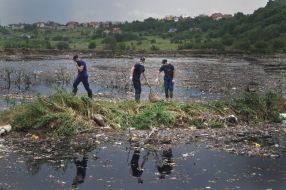 Work to strengthen the dam on the territory of the landfill in the Lviv region