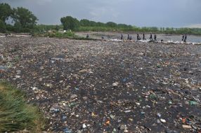 Work to strengthen the dam on the territory of the landfill in the Lviv region