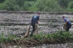 Work to strengthen the dam on the territory of the landfill in the Lviv region