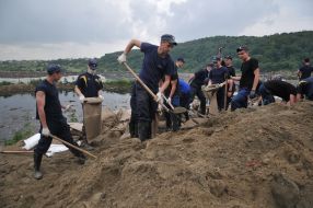 Work to strengthen the dam on the territory of the landfill in the Lviv region