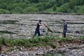 Work to strengthen the dam on the territory of the landfill in the Lviv region