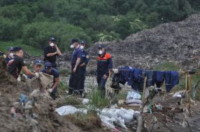 Work to strengthen the dam on the territory of the landfill in the Lviv region