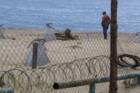 The beach in Mariupol