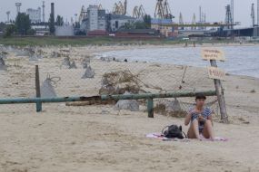 The beach in Mariupol
