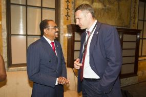 Vitali Klitschko and Michel Sidibe