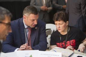 Vitali Klitschko and Olga Gvozdetska
