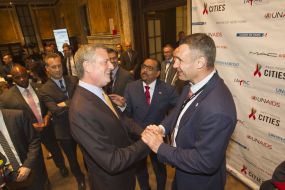 Vitali Klitschko and Bill de Blasio