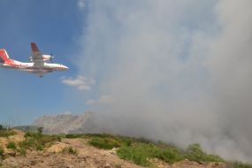 Extinguishing fire at the dump in the Lviv region