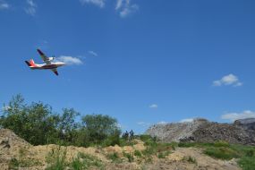 Extinguishing fire at the dump in the Lviv region