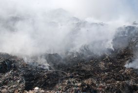 The fire at the dump in the Lviv region