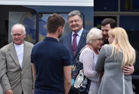Petro Poroshenko meeting with Gennady Afanasyev and Yuri Soloshenko