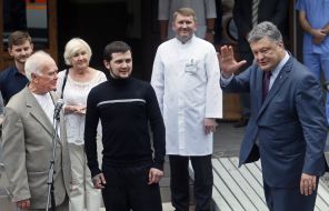 Petro Poroshenko meeting with Gennady Afanasyev and Yuri Soloshenko