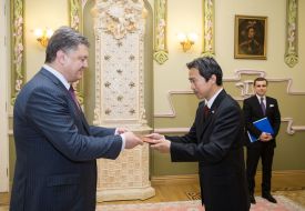 Petro Poroshenko and Du Wei