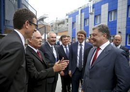 Petr Poroshenko, Gennady Zubko and Taras Kutovoy