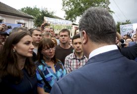 Petro Poroshenko during a meeting with students