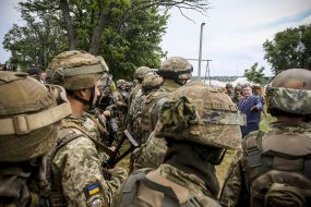 Soldiers of the 79th separate airmobile brigade