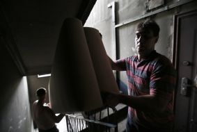 People take out furniture