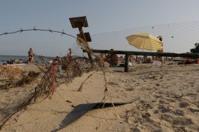 The beach in Mariupol
