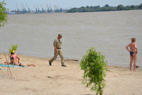 Border check area beach