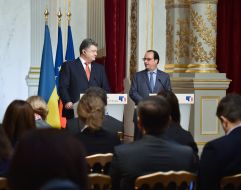 Petro Poroshenko and Francois Hollande