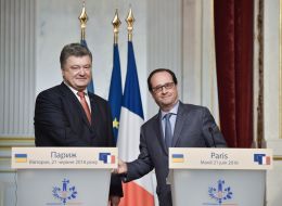 Petro Poroshenko and Francois Hollande