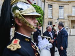 Petro Poroshenko and Gerard Larche