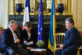 Petro Poroshenko and Gerard Larche