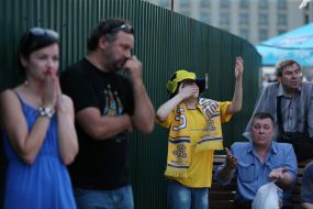 The fans in the fan zone