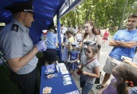 Children visiting the project "City of professions"