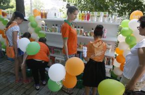 Children visiting the project "City of professions"