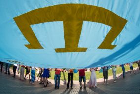 Crimean Tartars unfurled the national flag
