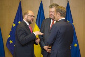 Petr Poroshenko, Donald Tusk and Martin Schulz