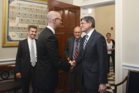 Арсеній Яценюк та Джейкоб Лью