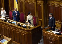 Irina Gerashchenko, Andrey Paruby, Oksana Syroed/ Petr Poroshenko