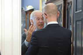 Arseniy Yatsenyuk and Joe Biden