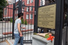 Flowers at the Turkish Embassy