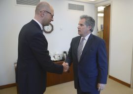 Arseniy Yatsenyuk and David Lipton