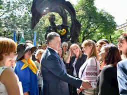 Poroshenko at the opening of Shevchenko monument
