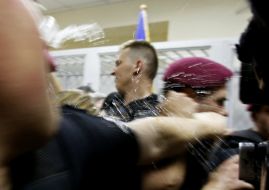 Clashes after the court session