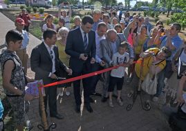 The opening of the park