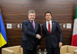 Petro Poroshenko and Matteo Renzi