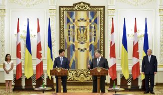 Meeting of Petro Poroshenko and Justin Trudeau